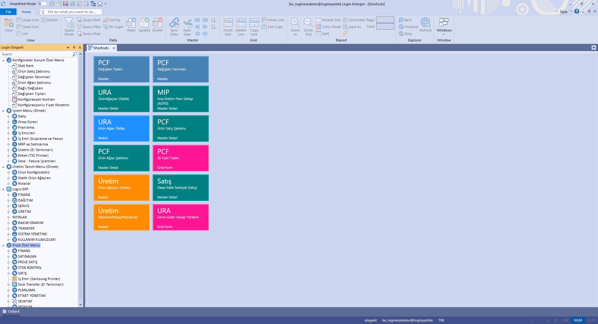 screenshot of Login ERP